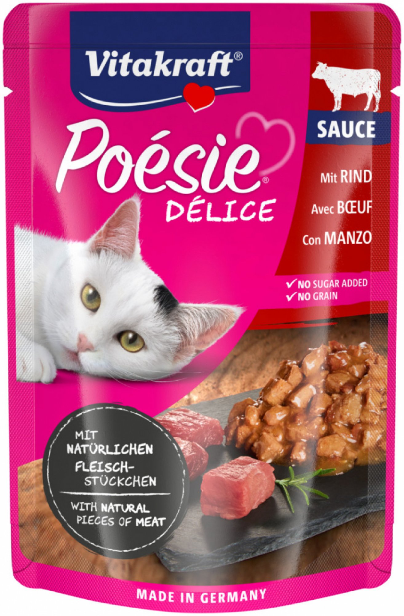 Vitakraft Cat Poésie DéliSauce kapsička pro kočky hovězí 85 g