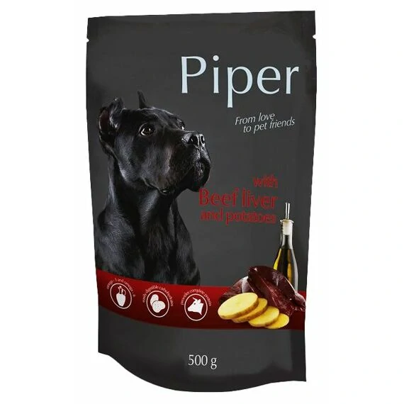 Piper kapsička pro psy hovězí játra s bramborami 500 g