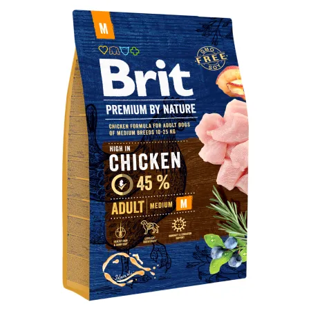 Brit Premium by Nature Adult M granule pro psy kuřecí 8 kg