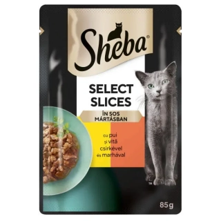 Sheba Selection kapsička pro kočky kuřecí a hovězí 85 g