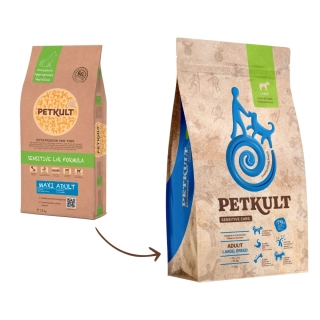 Petkult Dog Large Adult granule pro psy jehněčí s rýží 12 kg
