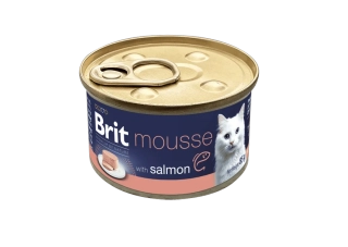 Brit Premium by Nature Cat Mousse konzerva pro kočky losos 85 g