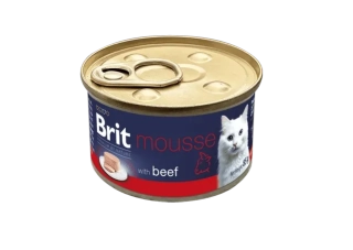 Brit Premium by Nature Cat Mousse konzerva pro kočky hovězí 85 g
