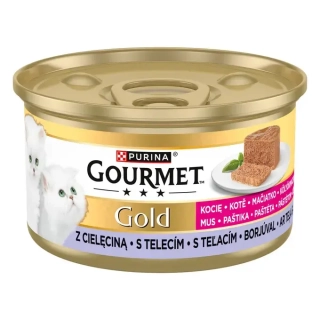 GOURMET™ Gold Kitten paštika konzerva pro koťata s telecím- 85 g